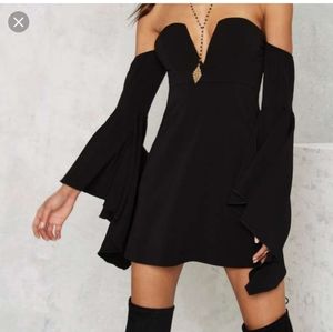Nasty Gal Back to You Off-the-Shoulder Mini Dress